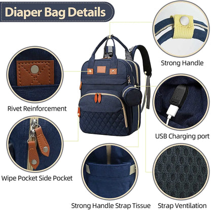BabyHaven™ BabyCare Bag – Foldable Diaper Bag with Changing Station