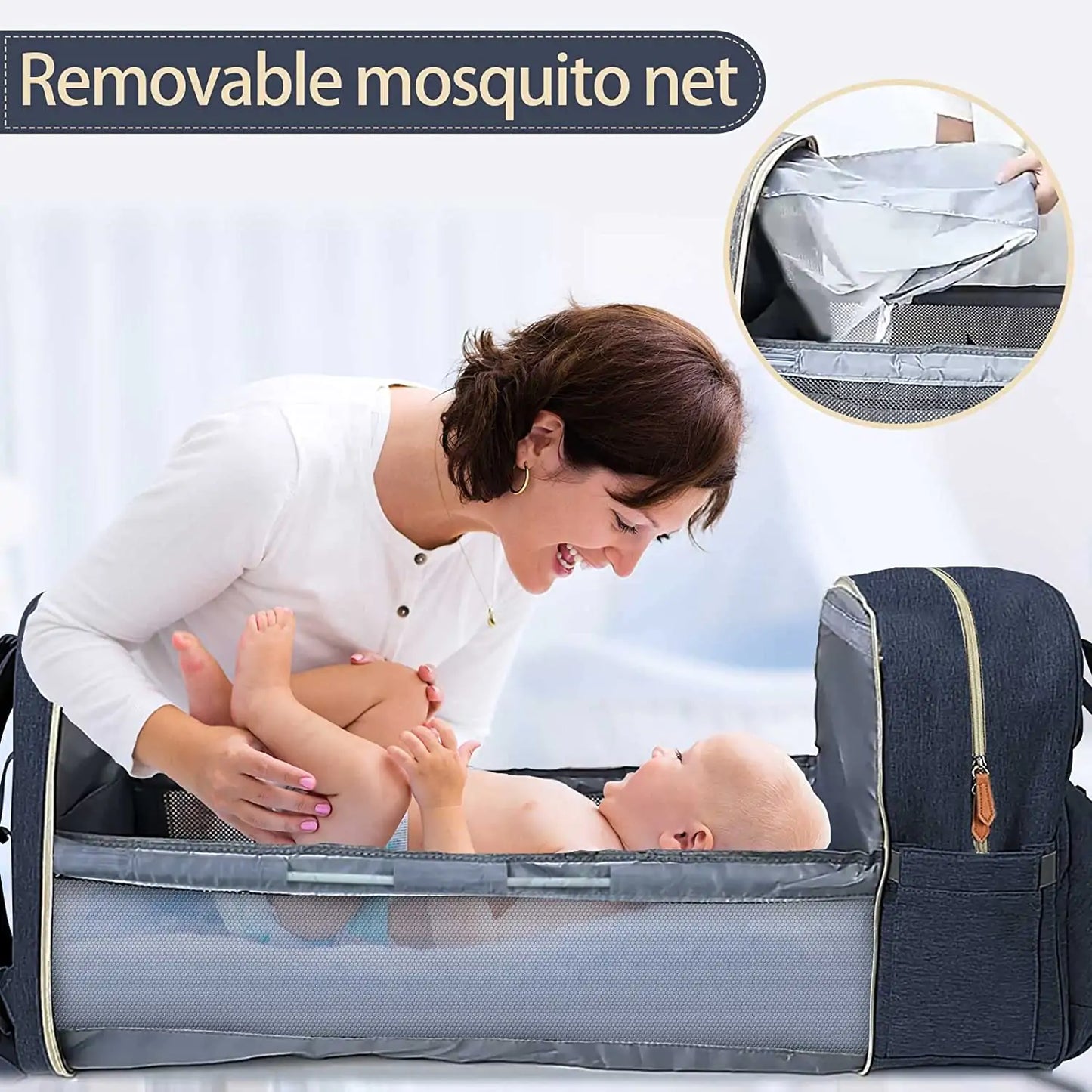 BabyHaven™ BabyCare Bag – Foldable Diaper Bag with Changing Station