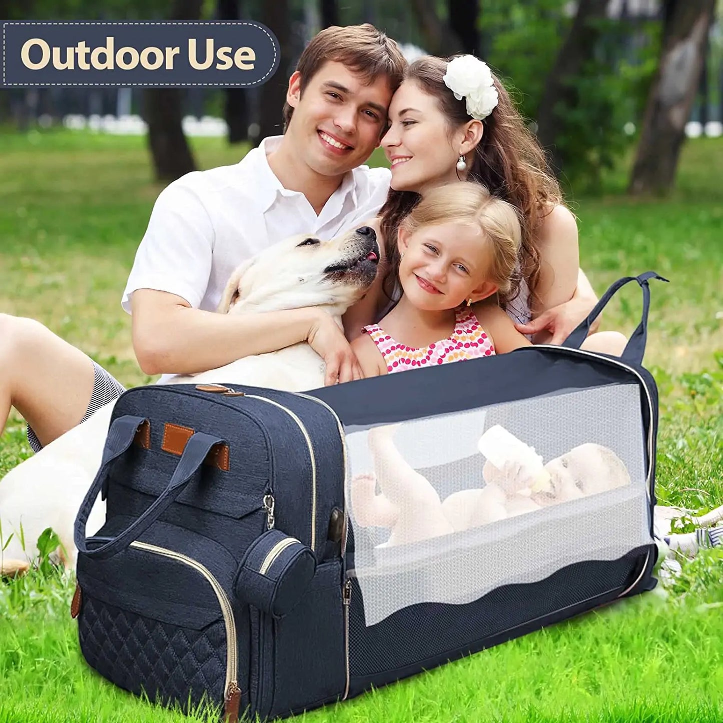 BabyHaven™ BabyCare Bag – Foldable Diaper Bag with Changing Station