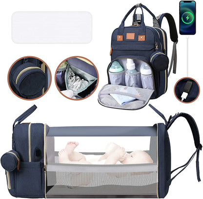 BabyHaven™ BabyCare Bag – Foldable Diaper Bag with Changing Station