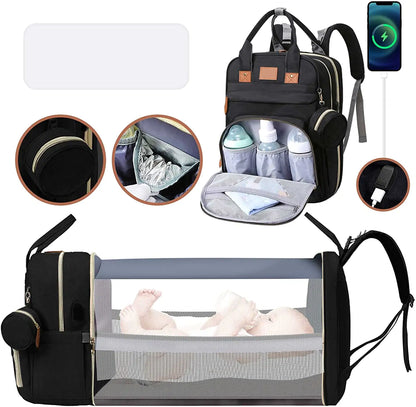 BabyHaven™ BabyCare Bag – Foldable Diaper Bag with Changing Station
